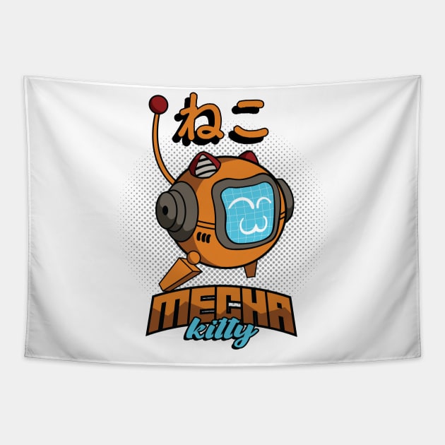 Mecha Kitty Tapestry by Pixeldsigns