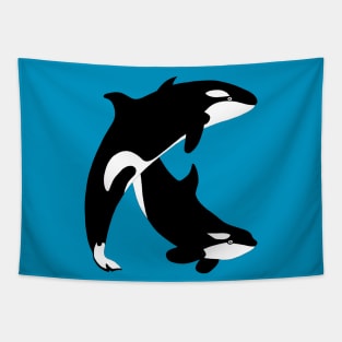 Orca pair Tapestry