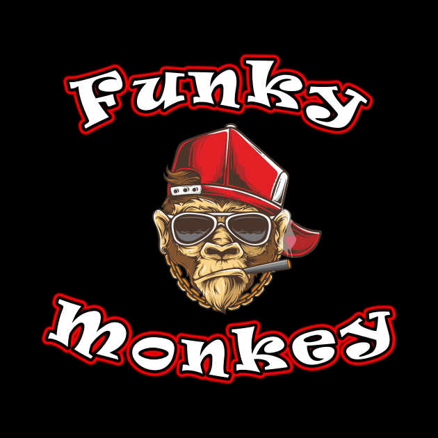 Funny Funky Monkey by Graphic designs by funky