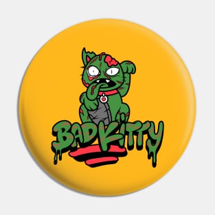 Bad kitty zombie cat Pin