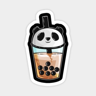 For Those Who Love Boba Tea With Pandas Magnet