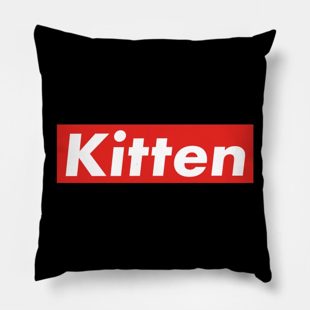 Kitten Pillow by darklordpug