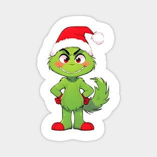 Cartoon Grinch's Christmas Joy Magnet