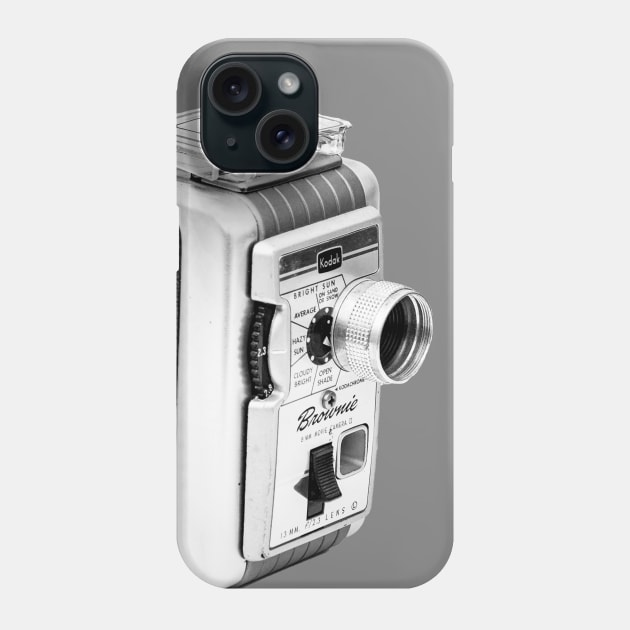 Vintage 1950s 8mm Movie Camera Phone Case by DecPhoto