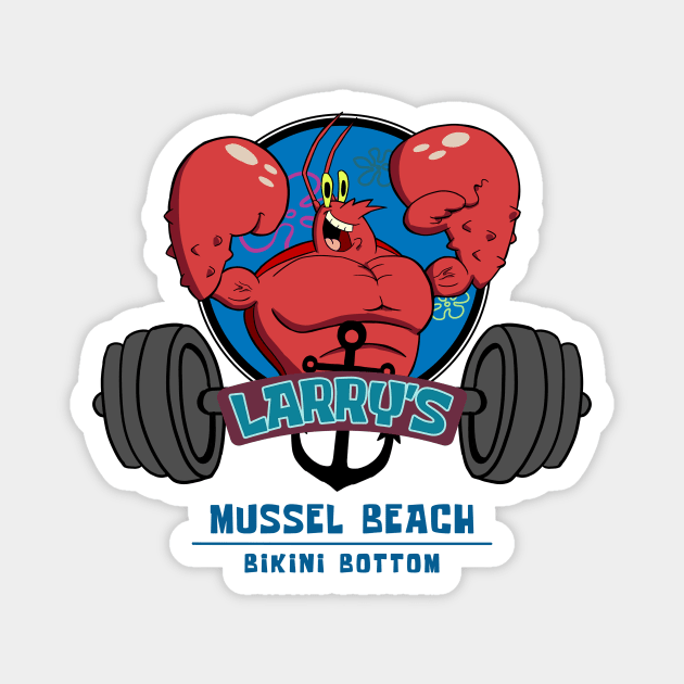 Larry's Gym at Mussel Beach Magnet by marchofvenus