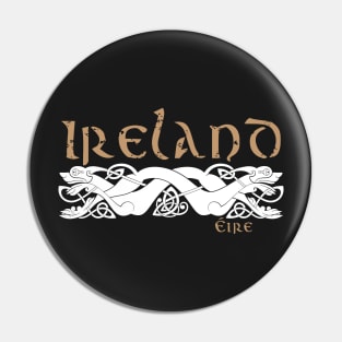 Ireland Celtic Design in Green and Gold Pin