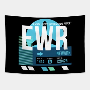 Newark (EWR) Airport Code Baggage Tag Tapestry