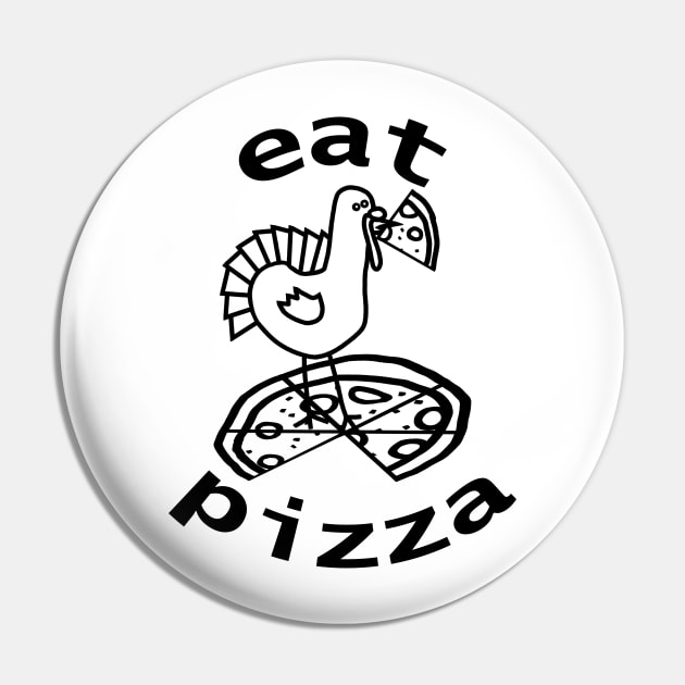 Turkey Eating Pizza For Thanksgiving Outline Pin by ellenhenryart