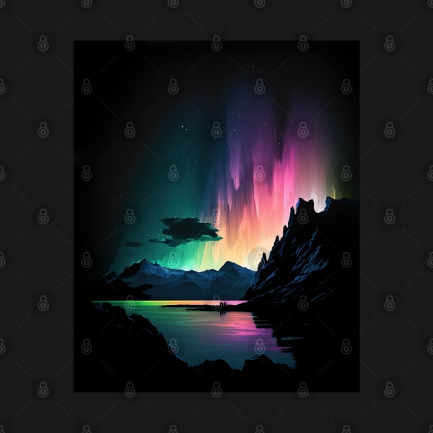 Minimalist - Aurora Borealis 01 by theprintculturecollective