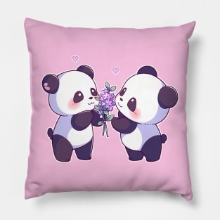 Valentine Pandas Pillow