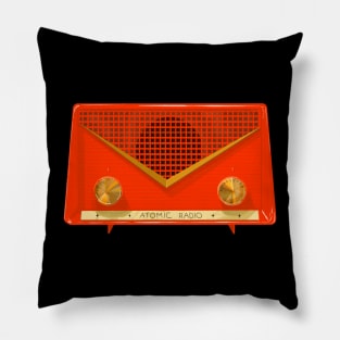 Vintage red radio Pillow