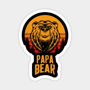 Papa Bear Vintage Retro Magnet