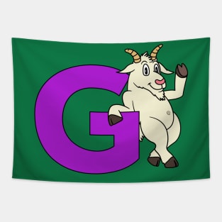 Letter G with Goat Tapestry