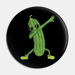 Dabbing Pickle Dancing Cucumber lover Funny Gifts Pin