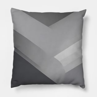 Abstract Gray and White Lines Pillow