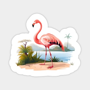 Cool Flamingo Magnet