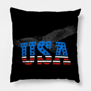 USA America Eagle Vintage Grunge Freedom Pillow