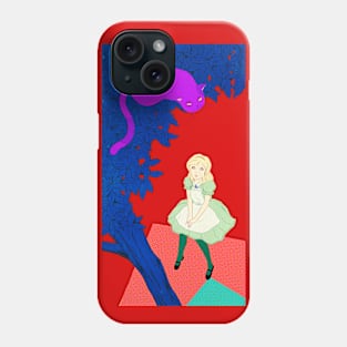 Alice and Cheshire cat Phone Case