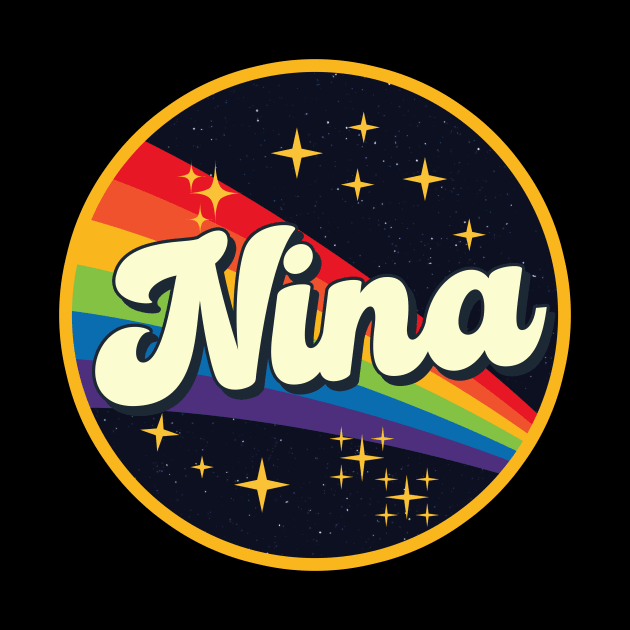 Nina // Rainbow In Space Vintage Style by LMW Art