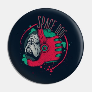 Space dog Pin