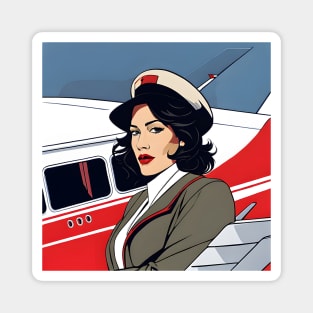 Golden Age Air Hostess QANTAS Magnet