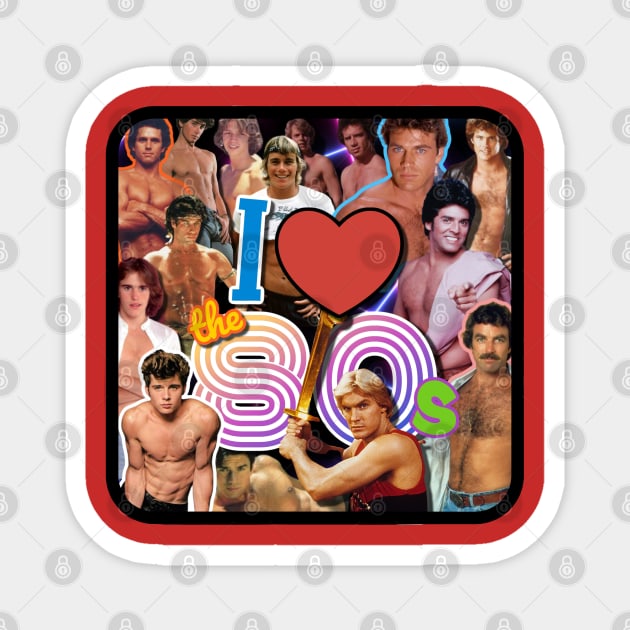 80s HUNKS Magnet by David Hurd Designs