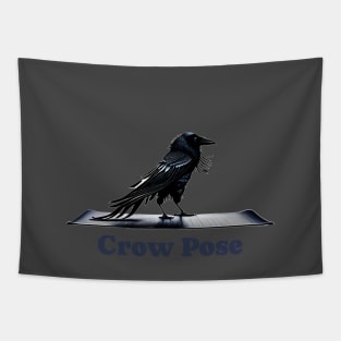 Crow in kakasana yoga pose Tapestry