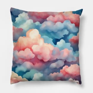 Rainbow Clouds Pillow