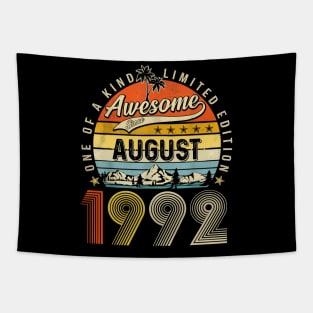 Awesome Since August 1992 Vintage 31st Birthday Tapestry