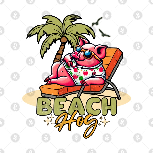 Summer Beach Pig by alcoshirts