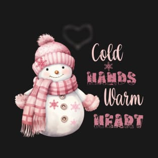 Pink Baby Snowman Christmas T-Shirt