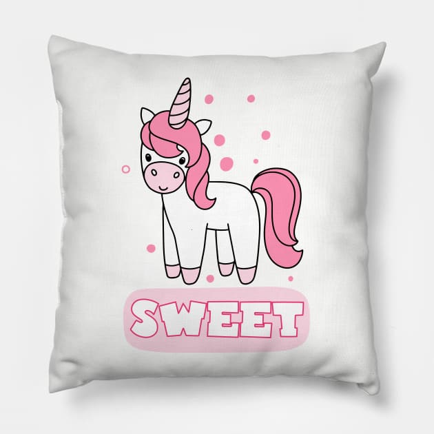 Sweet Unicorn Pillow by Mashmuh