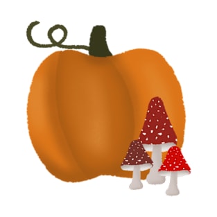 Pumking and Mushrooms T-Shirt