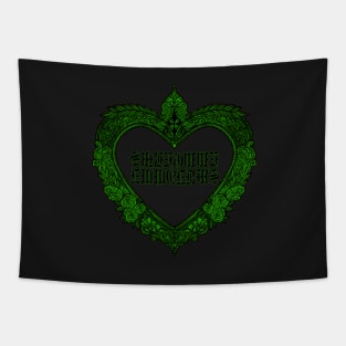 Eww Heart Green Tapestry