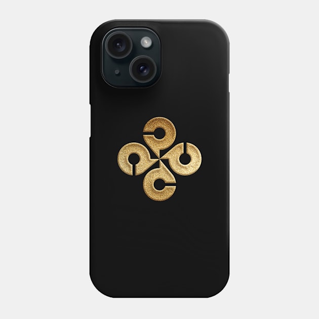 Shimane Prefecture Symbol in Gold Faux Phone Case by Takeda_Art