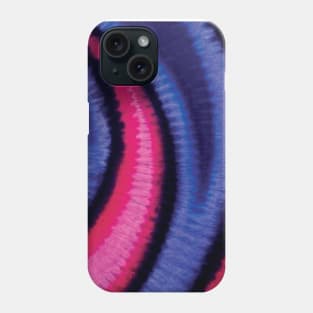 Wavy Wig Wag Pink Purple Navy Tie Dye Phone Case