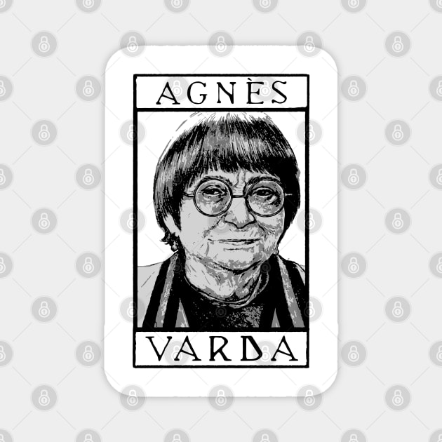 Agnès Varda Magnet by Portrait Art
