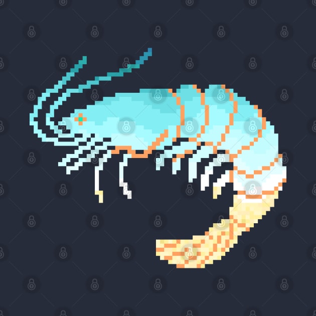 Modern Pixel Sea Shrimp by jofudachi