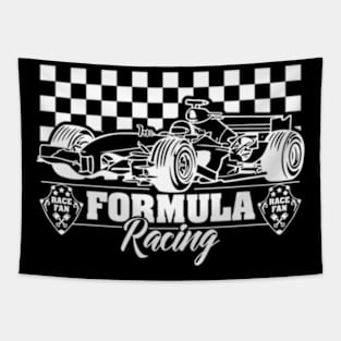 Formula Racing Race Fan Checkered Flag Tapestry