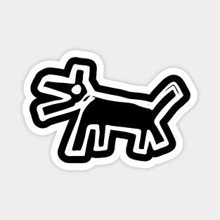 Dog Doodle White Magnet