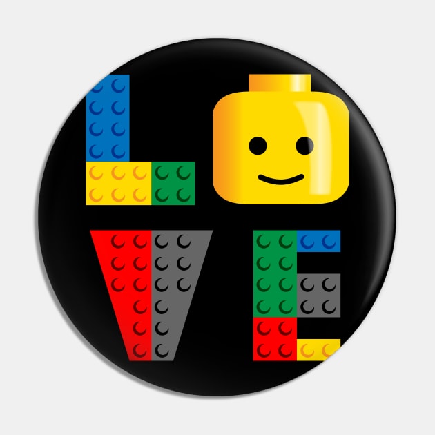 LOVE Lego Pin by designedbygeeks