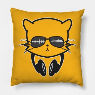 Music Lover Cat Pillow