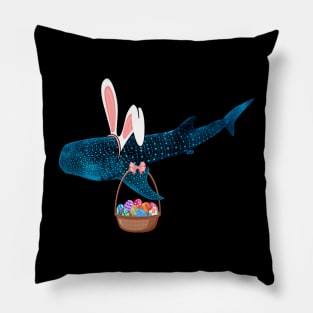 Easter Whale Shark Eggs Rhincodon typus Bunny Ears Easter Pillow