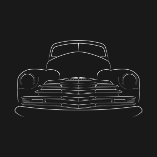 Front/Profile - 1947 Chevy Fleetmaster - stencil, white T-Shirt