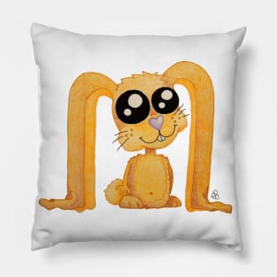 Pretty Please - Adorable baby bunny with big eyes and ears Pillow