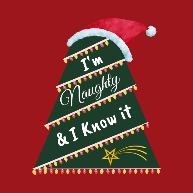 Cute christmas naughty & I know it tree design for by KateFDesigns