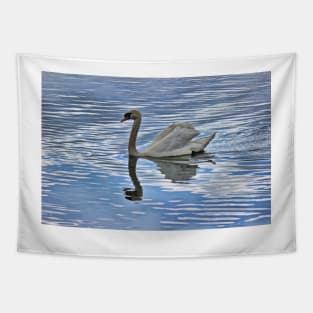 Proud mute swan Tapestry