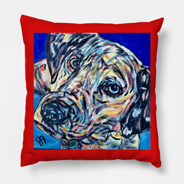 colorful dalmation Pillow by Jeneralarts