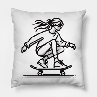 Skater Girl Pillow