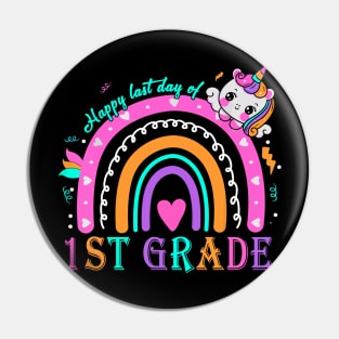 1st Grade Happy Last Day Of School Teacher Students Unicorn Pin